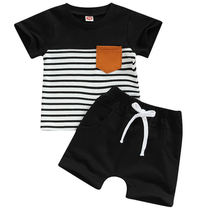 Mubineo Infant Toddler Baby Boy Summer T Shirt Shorts Outfits Short Sleeve Tee Tops Clothes Set