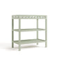 Storkcraft Morningside Changing Table (Sage) – GREENGUARD Gold Certified Baby Changing Table, Includes Waterproof Diaper Changing Pad, Easy 30-Minute Assembly, 2 Open Shelves for Storage