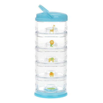 Innobaby Packin' Smart Stackable and Portable Storage System for Formula, Baby Snacks and More. 5 Stackable Cups in Lime Sorbet. BPA Free.