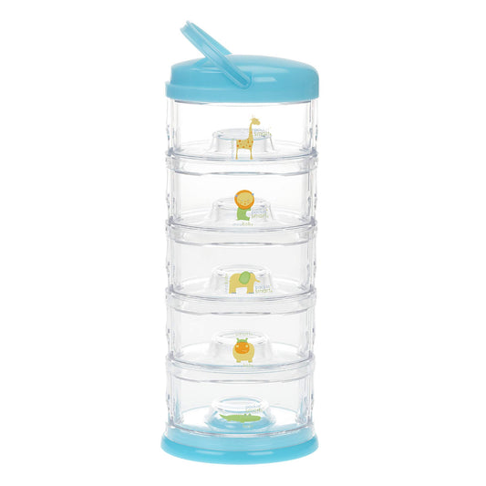 Innobaby Packin' Smart Stackable and Portable Storage System for Formula, Baby Snacks and More. 5 Stackable Cups in Lime Sorbet. BPA Free.