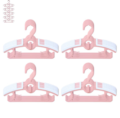 Baby Nursery Closet Hangers, Ultra Thin Non-Slip and Extendable Laundry Infant Pant Hanger for Newborn Clothes - 20pcs11-14" Pink Adjustable Children Coat Hanger for Girl Boy Toddler Kids Child