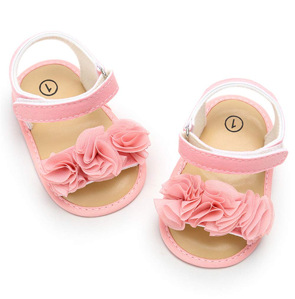 LAFEGEN Infant Baby Girls Summer Sandals Newborn Toddler First Walker Crib Dress Shoes