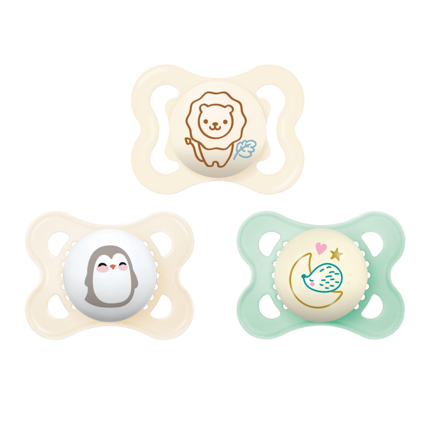 MAM Variety Pack Baby Pacifier, Includes 3 Types of Pacifiers, Nipple Shape Helps Promote Healthy Oral Development, 3 Pack, 0-6 Months, Girl