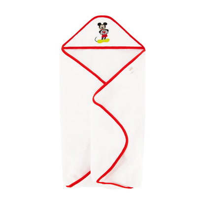 Disney Cudlie Baby Girl Minnie Mouse 2 Pack Rolled/Carded Hooded Towels in Happy Dots Print
