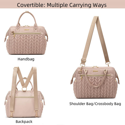 Small Diaper Bag Tote Crossbody, Medium Baby Bag Convertible Backpack for Women Diaper Purse