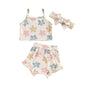 Murnouche Newborn Baby Girl Summer Clothes Sleeveless Floral Top Ribbed Shorts Boho Outfit Set