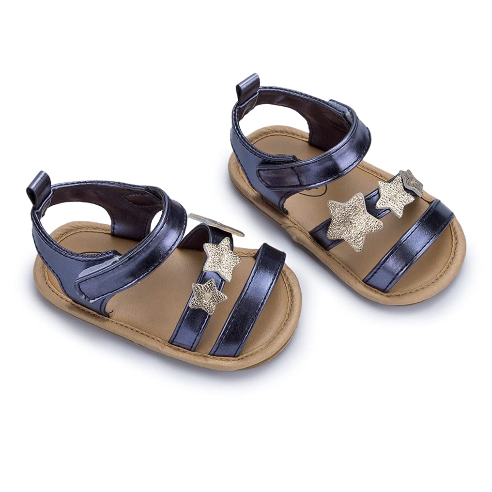 GAISUMMI Baby Girls Sandals Summer Bowknot Infant Crib Shoes Toddler Pu Leather Soft Rubber Sole First Walkers