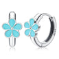 MILACOLATO 925 Sterling Silver Small Hoop Earrings Toddler 18K Gold Plated Huggie Hoop Earrings Daisy Flower Hoop Earrings for Women Hypoallergenic Earrings for Sensitive Ears