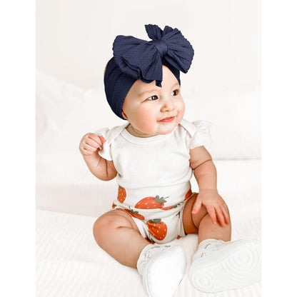 Niceye Handmade Baby Headbands Soft Stretchy Nylon Hair Bands with Bows for Newborn Infant Baby Toddler Girls- Pack of 6