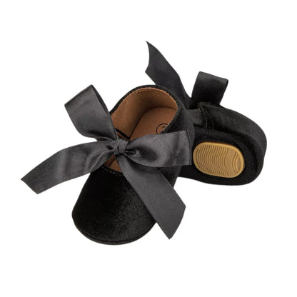 ohsofy Infant Baby Girls Mary Jane Flats Non-Slip Bowknot Princess Wedding Dress Shoes Toddler Crib Shoes