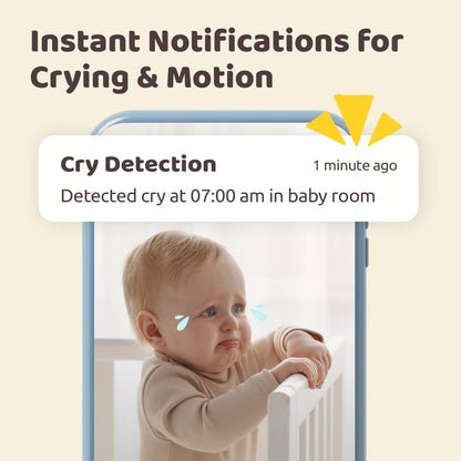 NETVUE Upgraded Baby Camera Monitor Video - 5000mAh Baby Monitor with Camera and Audio, 5" Display, 4 in 1 Bracket Meets The Needs in All Scenarios, Smart Phone App, Cry Detection
