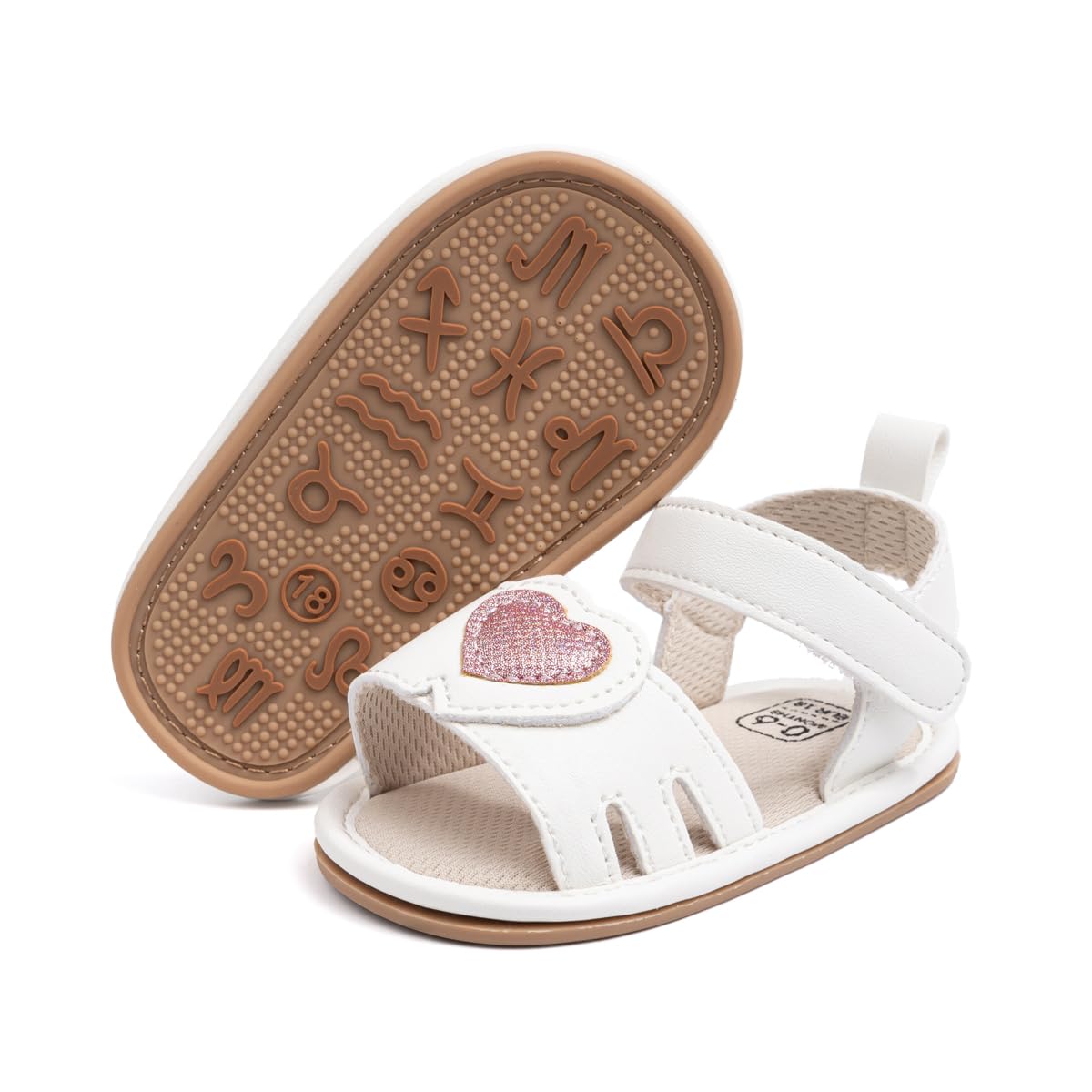 Oamico Baby Girl Sandals Infant Soft Anti-Slip Rubber Sole Casual Beach Sandals Newborn Bowknot Outdoor First Walker Summer Shoes for Baby Girls Flat Sandal