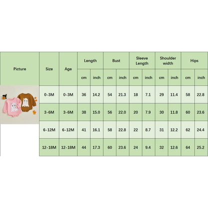 Newborn Boy Girl Halloween Outfit Flower Ghost Print Bodysuit Bow Sweatshirt Romper Halloween Clothes