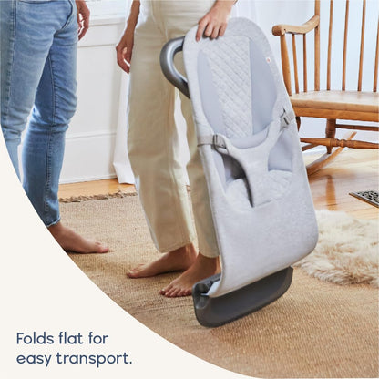 Ergobaby Evolve 3-in-1 Mesh Bouncer, Adjustable Multi Position Baby Bouncer Seat, Fits Newborn to Toddler, Grey Mesh