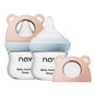 Natural Glass Baby Bottle for Breastfeeding Babies, 5.4oz Anti-Colic Baby Bottle with Natural Response Nipple(S), Clear, Wide Neck, 2 Pack, 1 Months+