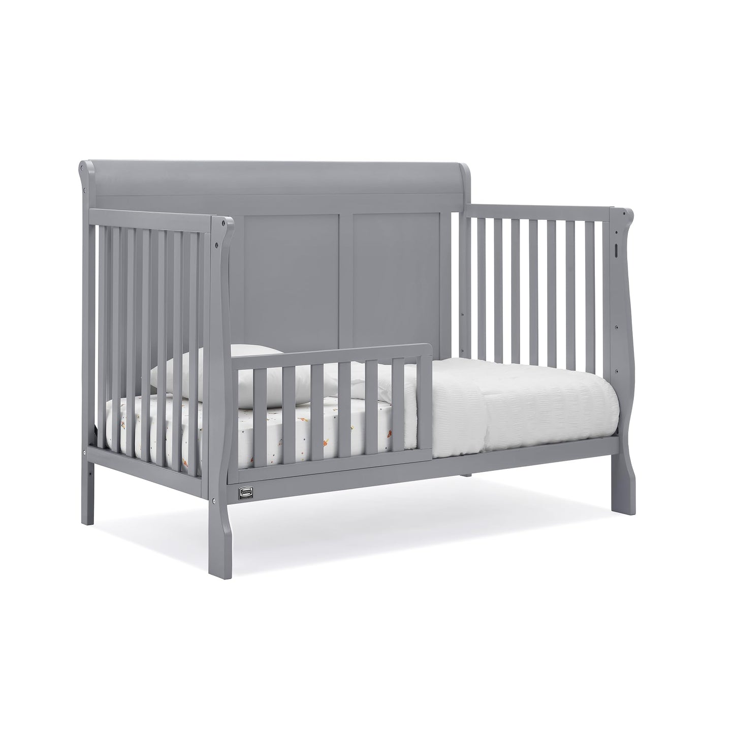 Delta Children Simmons Kids Carter 6-in-1 Convertible Crib - Greenguard Gold Certified, Black Ebony