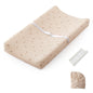 Blissful Diary Muslin Baby Changing Pad with Waterproof Lining Foam, Diaper Changing Table Pad with Cover for Dressers (Monstera, Avocado)