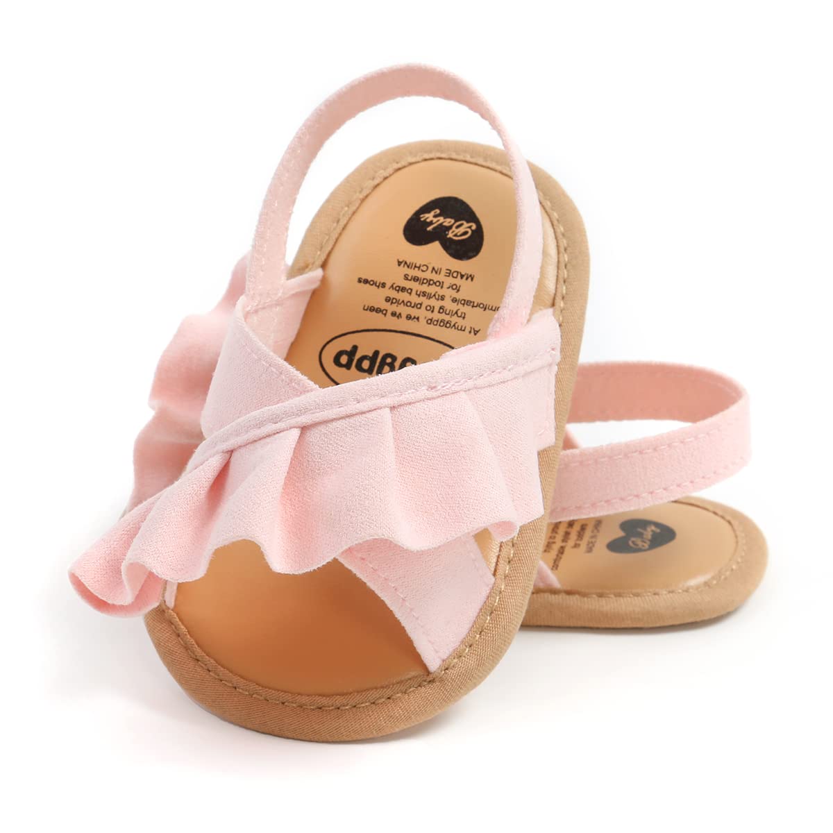 GDSDYM Infant Baby Girls Summer Sandals with Flower Bowknot Soft Sole Wedding Dress Flats Newborn First Walkers Crib Dress Shoes