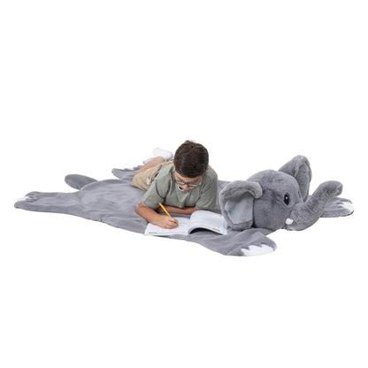 Plush PlushieRugs - Animal Rug for Kids Room, Fluffy Nursery and Fur Kids Rugs for Playroom - Big Large Stuffed Animals Irregular Shaped Rug that Works Great as Woodland Nursery Decor (Dinosaur)