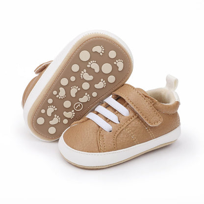 E-FAK Baby Shoes Boys Girls Infant Sneakers Non-Slip Rubber Sole Toddler Crib First Walker Shoes