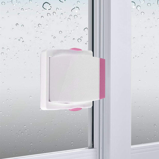 Sliding Glass Door Child Lock - OKEFAN 4 Pack Baby Safety Slide Window Locks for Kids Proof Patio Closet Doors No Drilling Tools Needed (Coffee)
