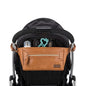 Itzy Ritzy Adjustable Stroller Caddy and Organizer Bag Featuring Front Zippered Pocket, 2 Built-in Interior Pockets & Adjustable Straps to Fit Nearly Any Stroller (Chai)