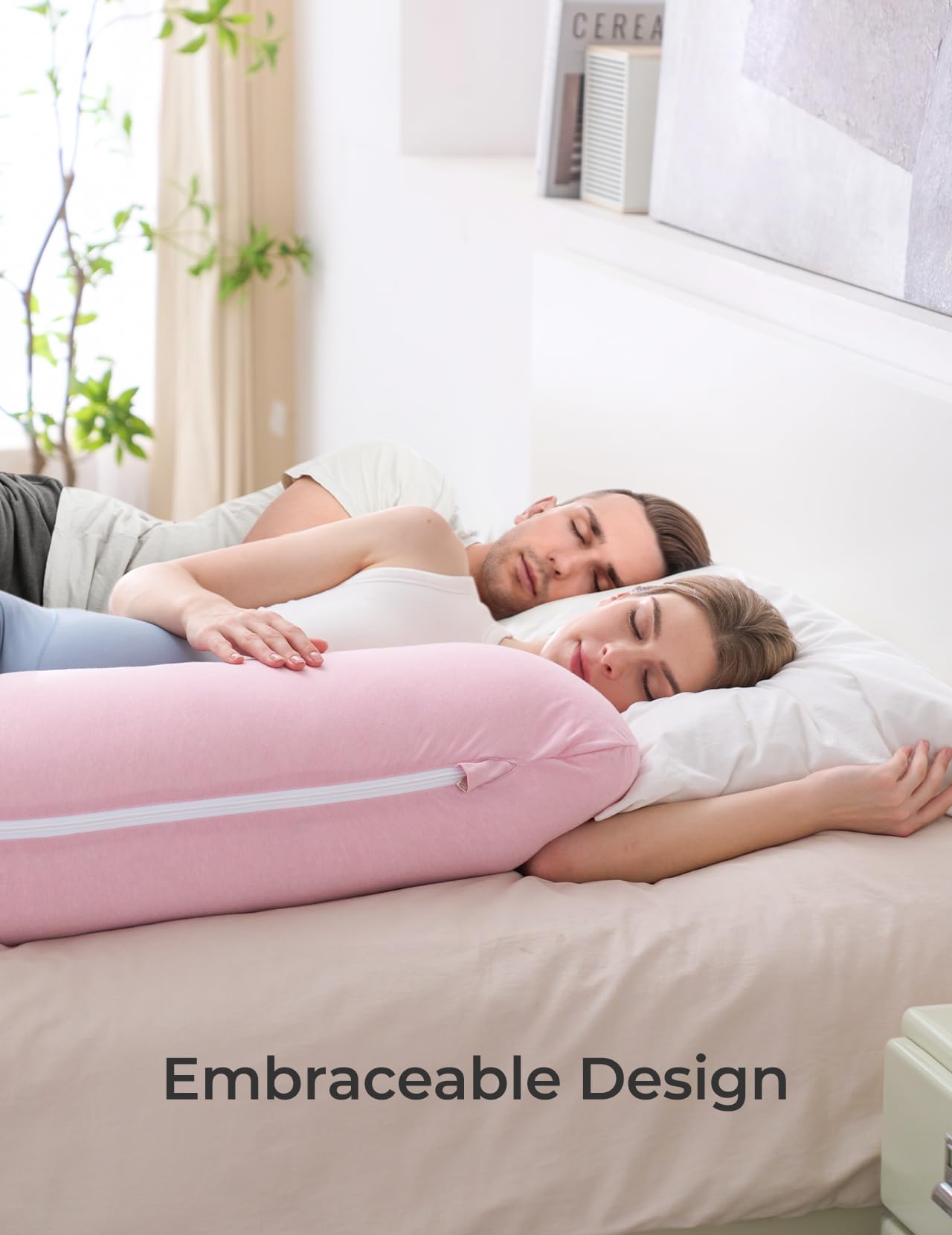 Momcozy Pregnancy Pillows for Side Sleeping, J Shaped Maternity Body Pillow for Pregnancy, Soft Pregnancy Pillow for Head Neck Belly Support, Blue