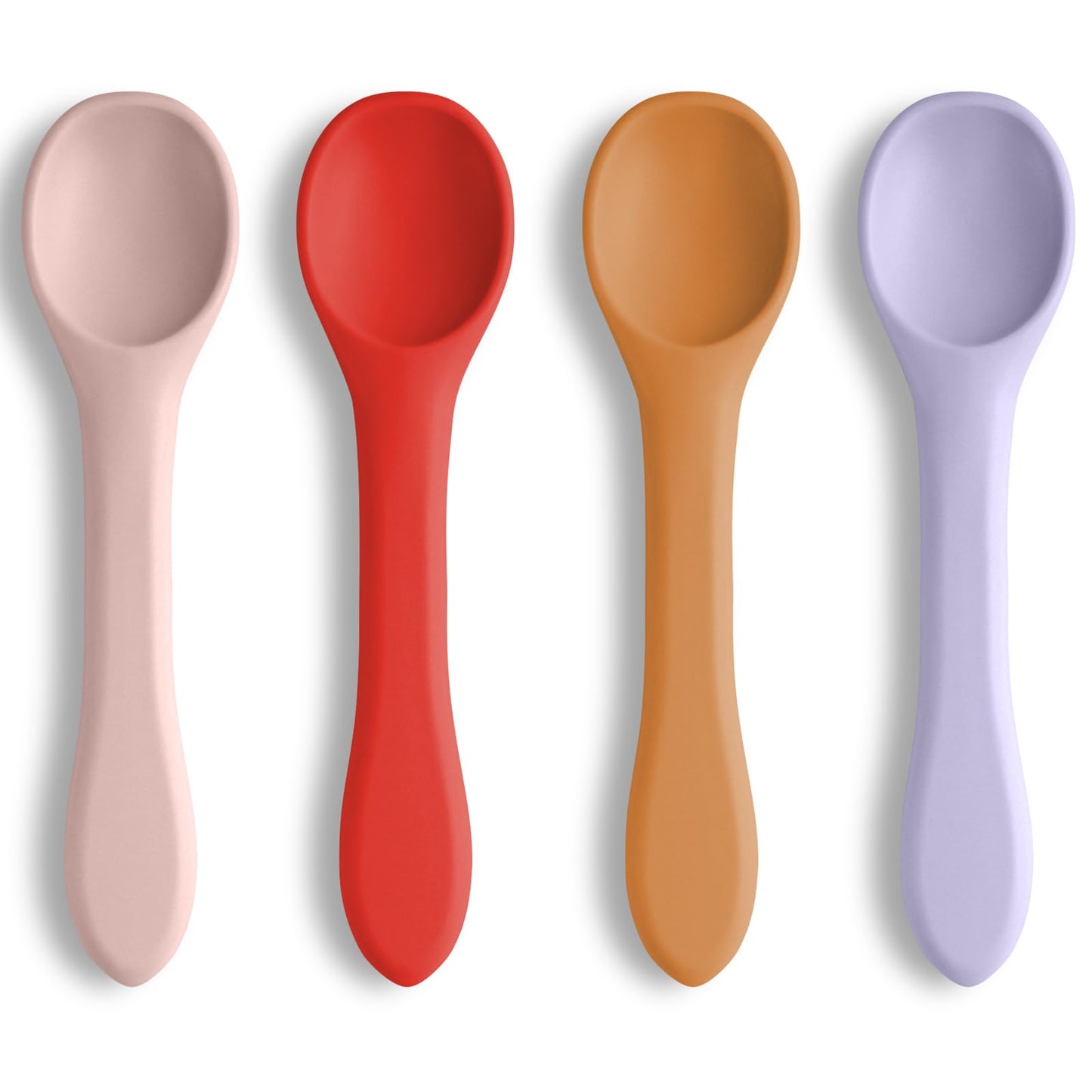Vicloon Silicone Baby Feeding Spoons - 7 PCS First Stage for Infants, Ultra-Durable & Chewproof, Dishwasher Safe Baby Utensils