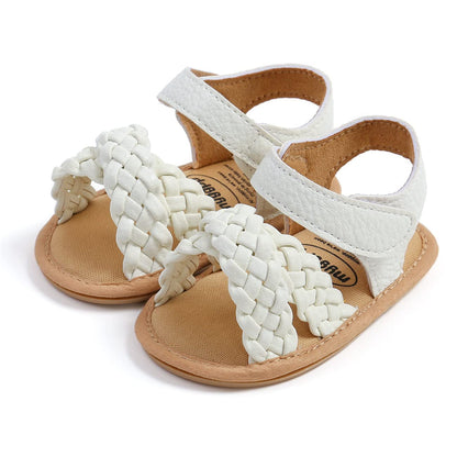LAFEGEN Infant Baby Girls Summer Sandals Newborn Toddler First Walker Crib Dress Shoes