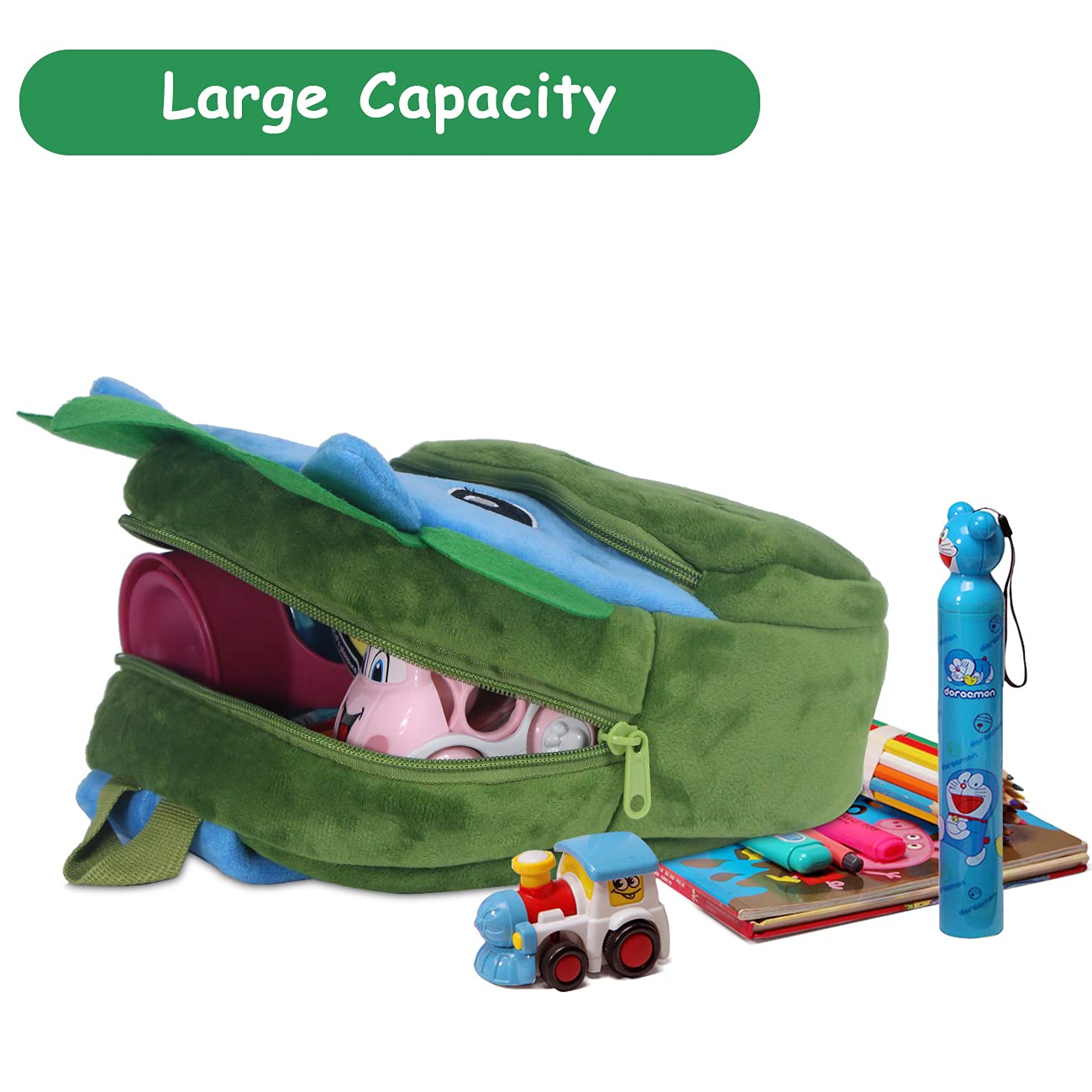 VASCHY Toddler Backpack, Baby Boys and Girls Cute Plush Animal Small Daycare Backpack for Baby Little Kids Yellow Cat