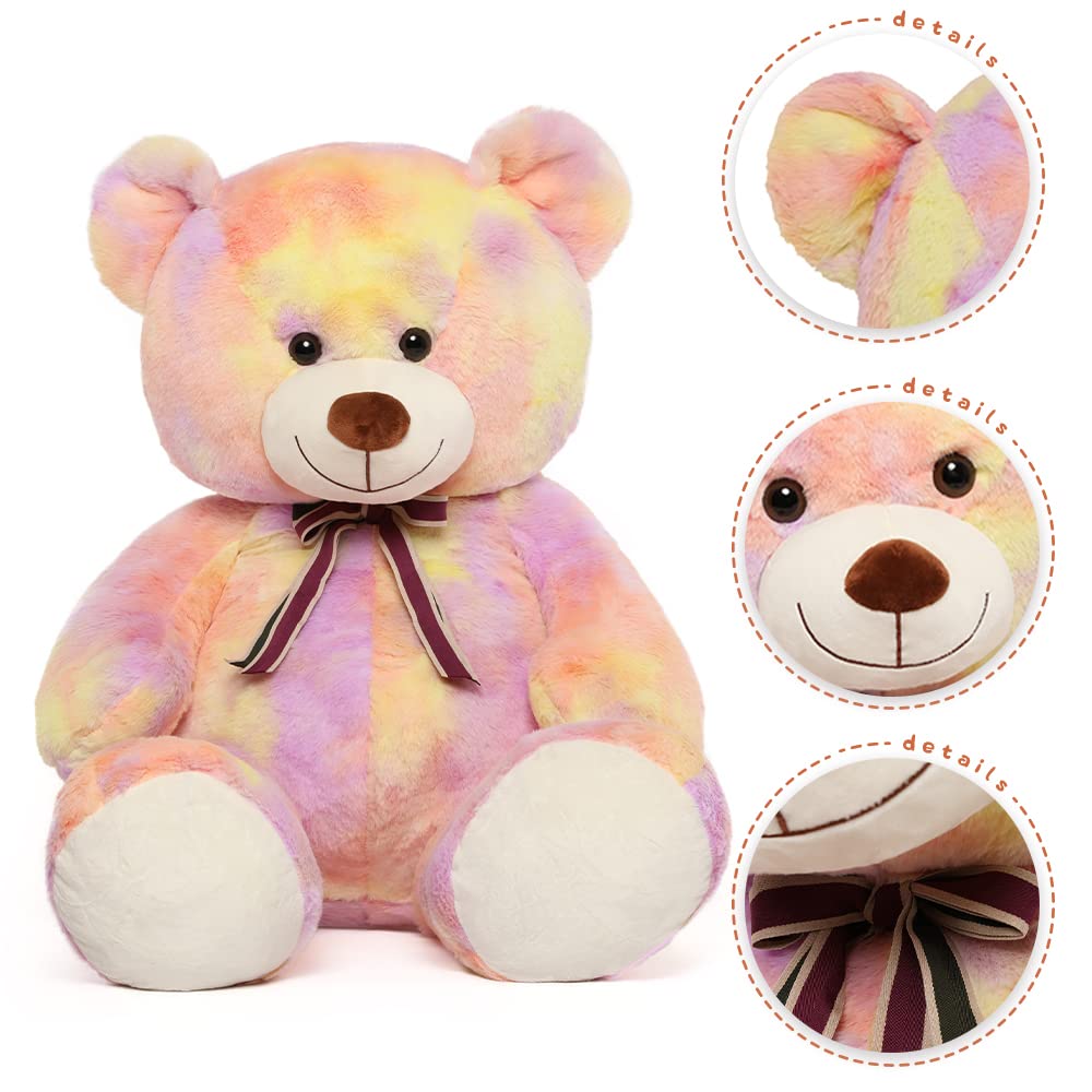 Tezituor 59" Gaint Teddy Bear Stuffed Animal,5ft Life Size Big Teddy Bears,Light Brown Cute Soft Plush Toy,Gifts for Kids Girls Boys Girlfriend Valentine,Christmas,Birthday,Baby Shower,Wedding Party