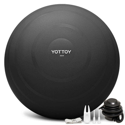 YOTTOY Anti-Burst Exercise Ball for Working Out, Yoga & Pregnancy, Extra Thick Workout Ball for Physical Therapy & Fitness