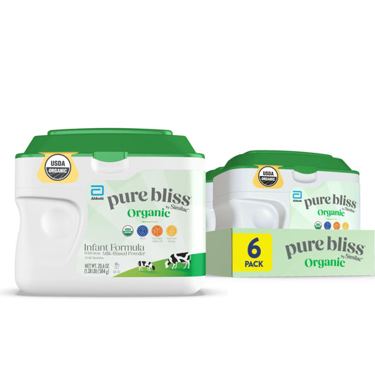 Pure Bliss by Similac Organic Infant Formula, Easy to Digest, USDA-Certified Organic, Powder, 20.6-oz Tub
