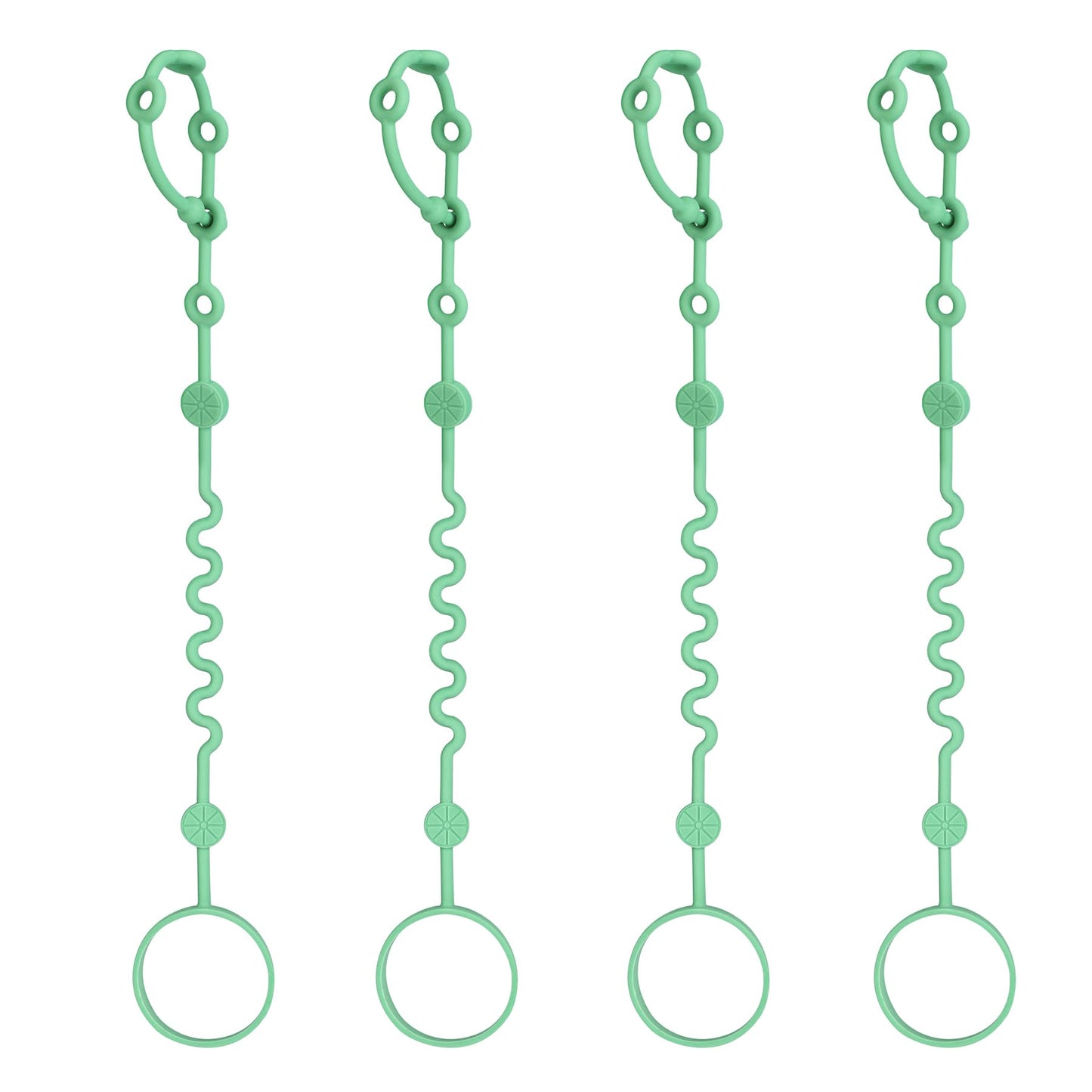 Toy Straps for Baby, 5pcs Adjustable Toy Holder for Stroller Accessories, Silicone Baby Tether Pacifier Clip, No Throw Baby Travel Essential Leash for High Chair, Car Seat (Gril-5 Pack)
