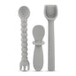 Ryan & Rose Ultimate Utensil Set of 3 Silicone Baby Spoons Silicone baby feeding set for baby led weaning, baby spoons self feeding 6 months, baby utensils, toddler utensils (Rose), Child