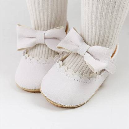 COSANKIM Baby Girls Mary Jane Flats Shoes Anti-Slip Rubber Sole Infant Toddler Princess Wedding Dress Shoes