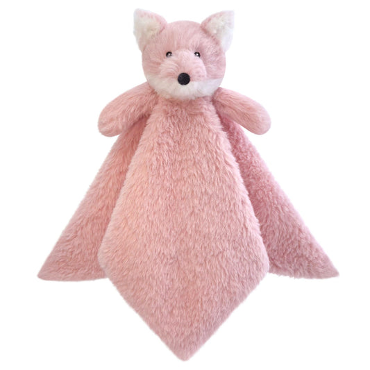 Baby Pink Fox Soft Stuffed Animal Security Blanket, Plush Fox Character Lovey Blanket, Baby Shower/Nursery Gift, Newborn Infant Toddler Snuggle Blankie for Girls Boys, 14 Inches