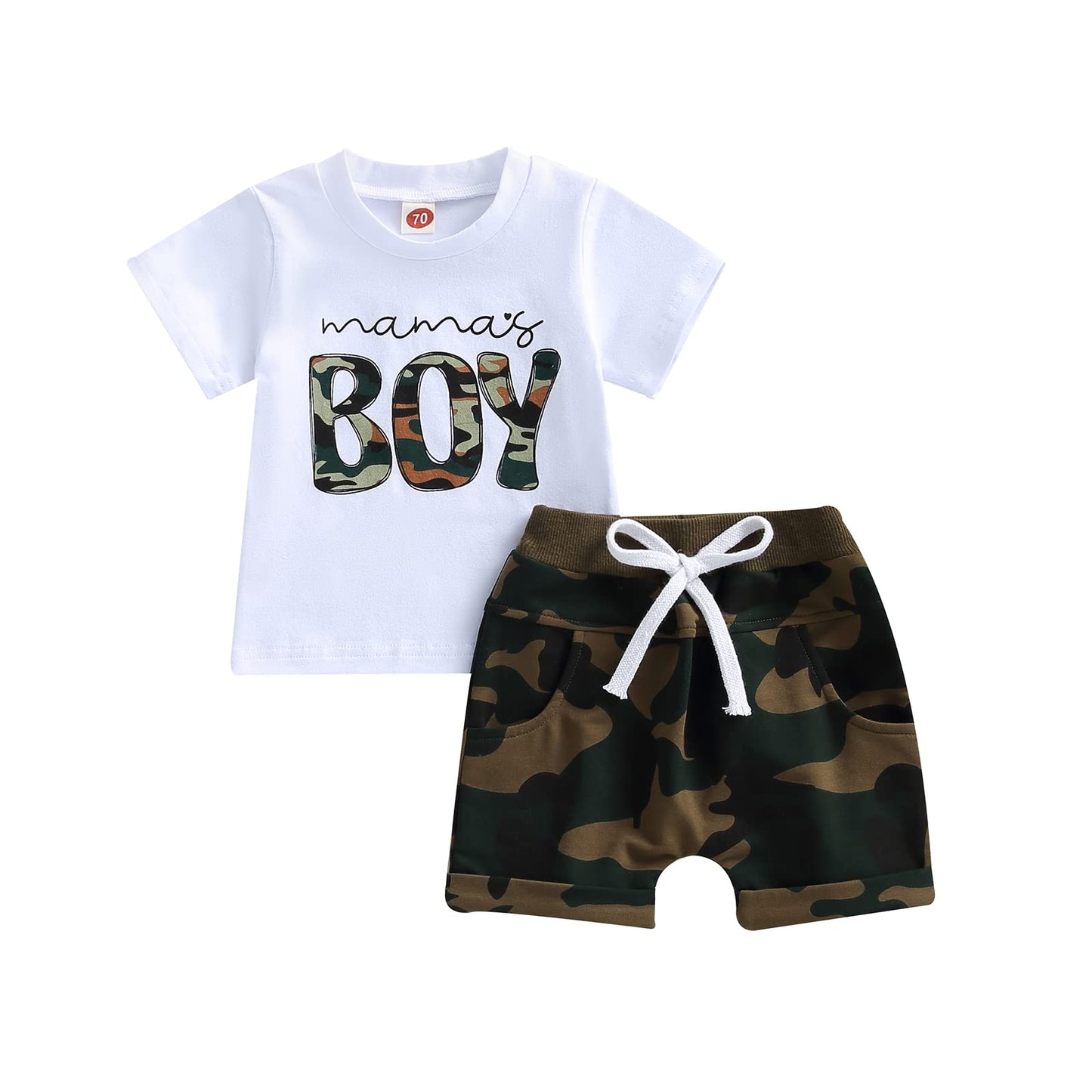 Toddler Baby Boy Summer Clothes Funny Pattren Letter Short Sleeve T Shirt with Shorts 2 Peices Outfits