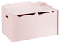 Amazon Basics Kids Toy Box, Wooden Organizer Storage Chest, Pink, 30" x 18" x 19"