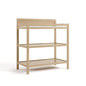 Storkcraft Alpine Changing Table (Black) – GREENGUARD Gold Certified Nursery Changing Table, Includes Water-Resistant Changing Pad, 2 Shelves for Nursery Storage and Organizing