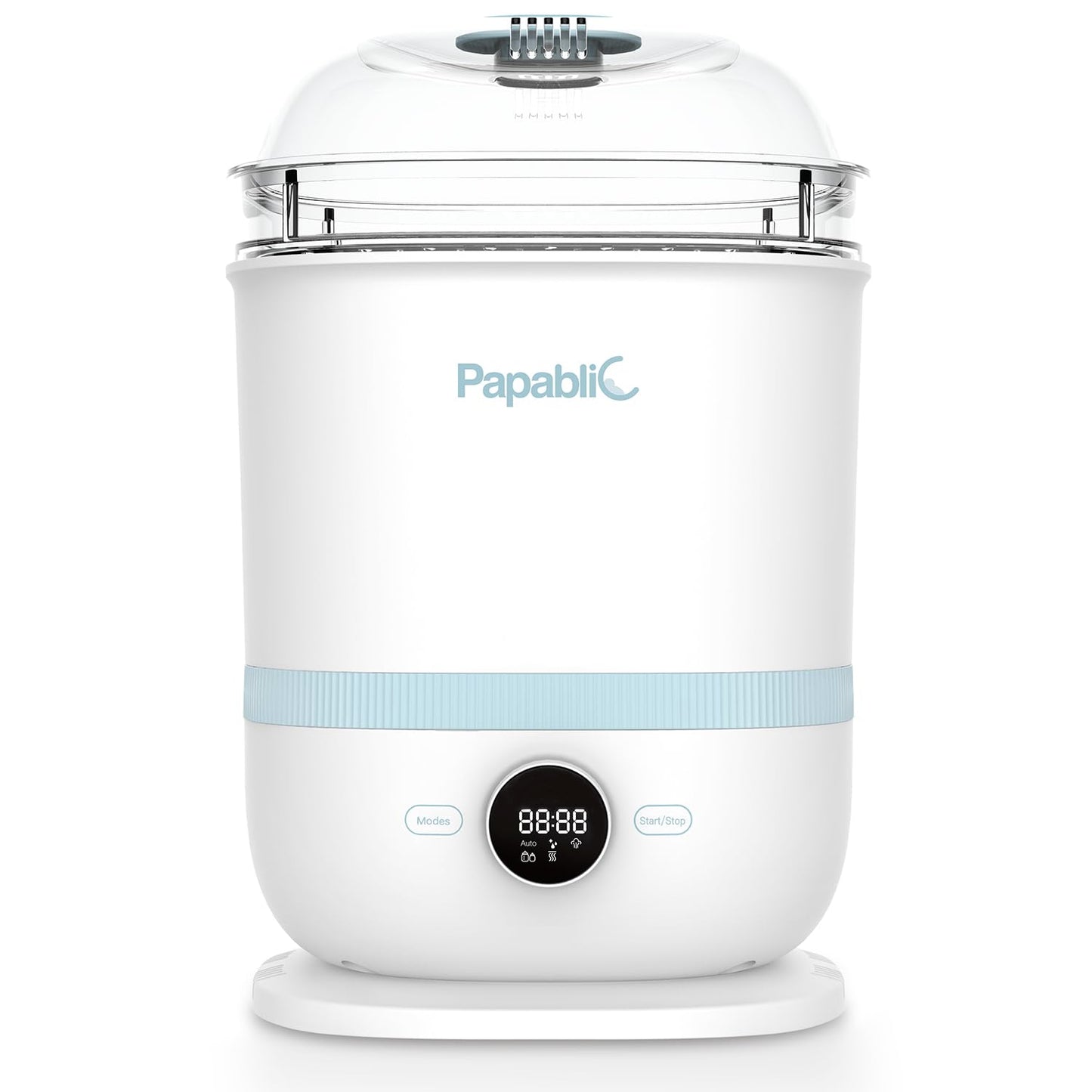 Papablic Baby Bottle Sterilizer and Dryer, Esterilizador De Biberones, Electric Steam Sterilizer for Baby Bottles, Pacifiers, and Pump Parts, Large Capacity 10 Bottle, Fast Sanitizes and Dries Bottles