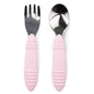 Bumkins Disney Baby Utensils Set, Chewtensils Silicone Spoons for Dipping, Self-Feeding, Baby Led Weaning, Trainer Learning, First Stage Eating, Soft Fork and Spoon, Babies 6 Months, Minnie Mouse
