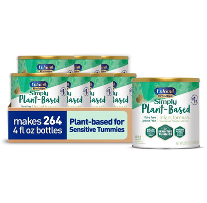 Enfamil Prosobee Plant based Baby Formula, for Sensitive Tummies, Soy-based Plant Sourced Protein, Vitamins for Immune Support, Lactose-free, Milk free, Gluten free, 20.9 Oz Can