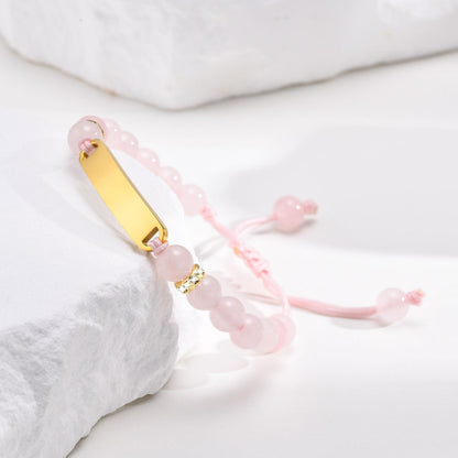 Personalized Baby Bar Bracelet : 18K Gold Plated Custom Name ID Plate Bracelet for Children Toddler from Mom, Engraved Kid Name for Daughter Son, New Born Birthday Gift,Adjustable,Nickel free