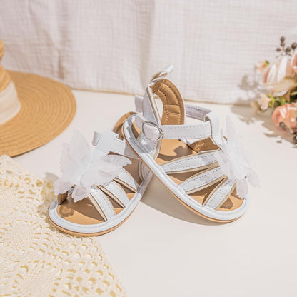 Oamico Baby Girl Sandals Infant Soft Anti-Slip Rubber Sole Casual Beach Sandals Newborn Bowknot Outdoor First Walker Summer Shoes for Baby Girls Flat Sandal