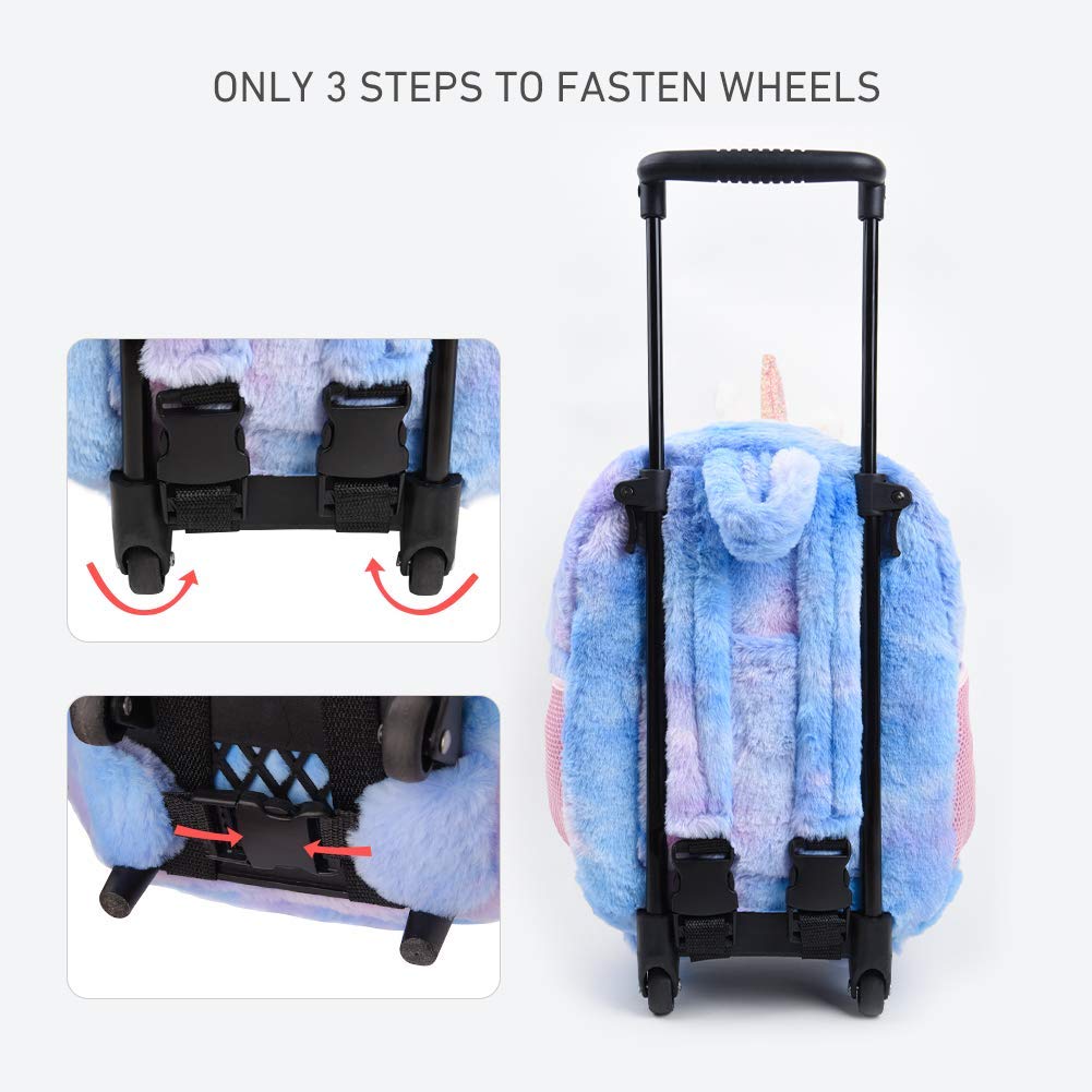 Funday Unicorn Kids Backpack with Removable Wheel backpack for girls and boys