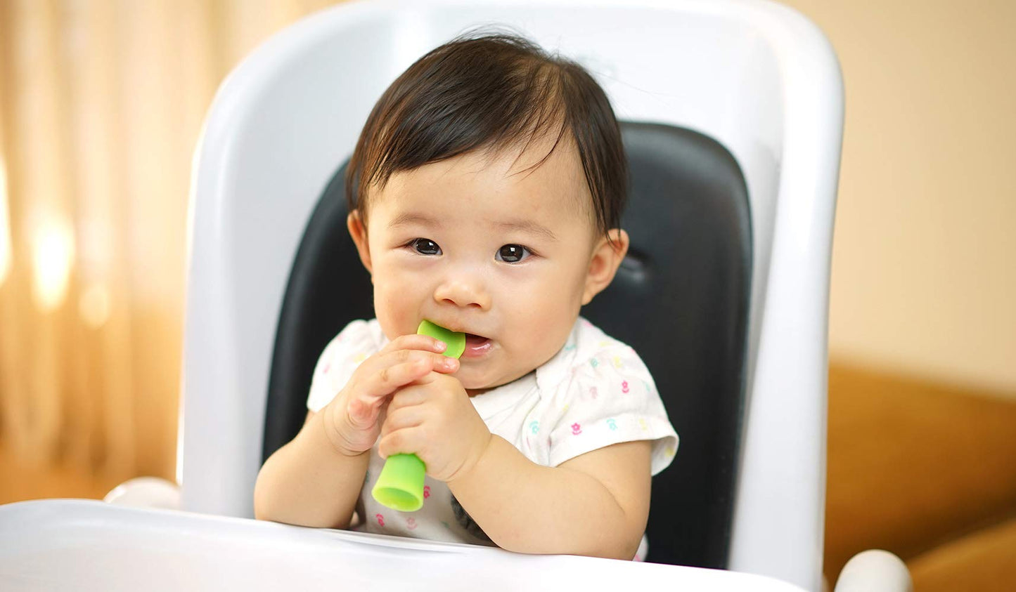 Olababy 100% Silicone Soft-Tip Training Spoon for Baby Led Weaning 2pack