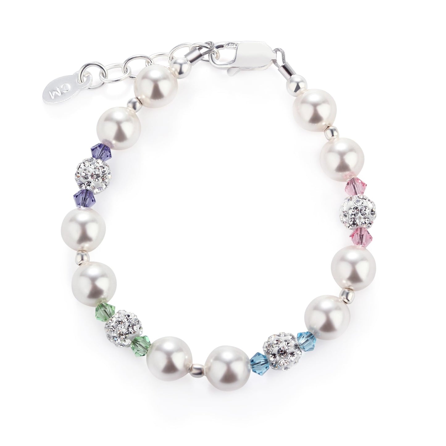 Cherished Moments Children's 14K Gold-plated or Sterling Silver Bracelet with Stardust Beads and Austrian Crystals for Babies, Infants, Toddlers, and Girls Jewelry Gifts