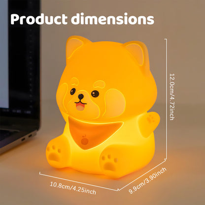 DuDu Duck Night Light, Cute Duck Lamp, Squishy Silicone Nightlight for Bedrooms with 30 Minutes Timer, Rechargeable Bedside Lamp with Touch Control for Bedrooms, Living Room