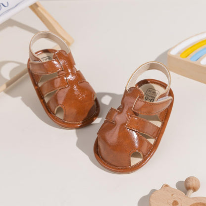 Meckior Baby Infant Boy Girl Sandals Newborn Non-Slip Soft Rubber Sole Sandals for Baby Boys Open-Toe Outdoor Casual Summer First Walkers Shoes